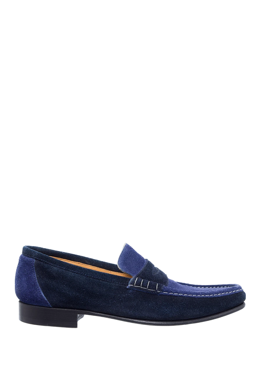 Sutor Mantellassi man blue suede loafers for men купить с ценами и фото 975446 - photo 1