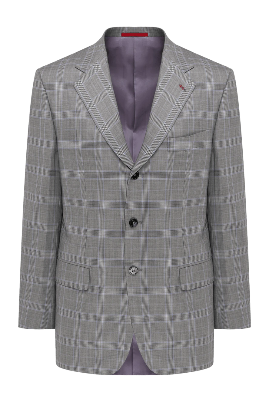 Isaia man gray wool jacket for men купить с ценами и фото 976153 - photo 1