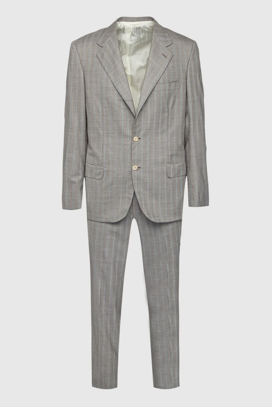 Brioni man gray wool men's suit купить с ценами и фото 976577 - photo 1