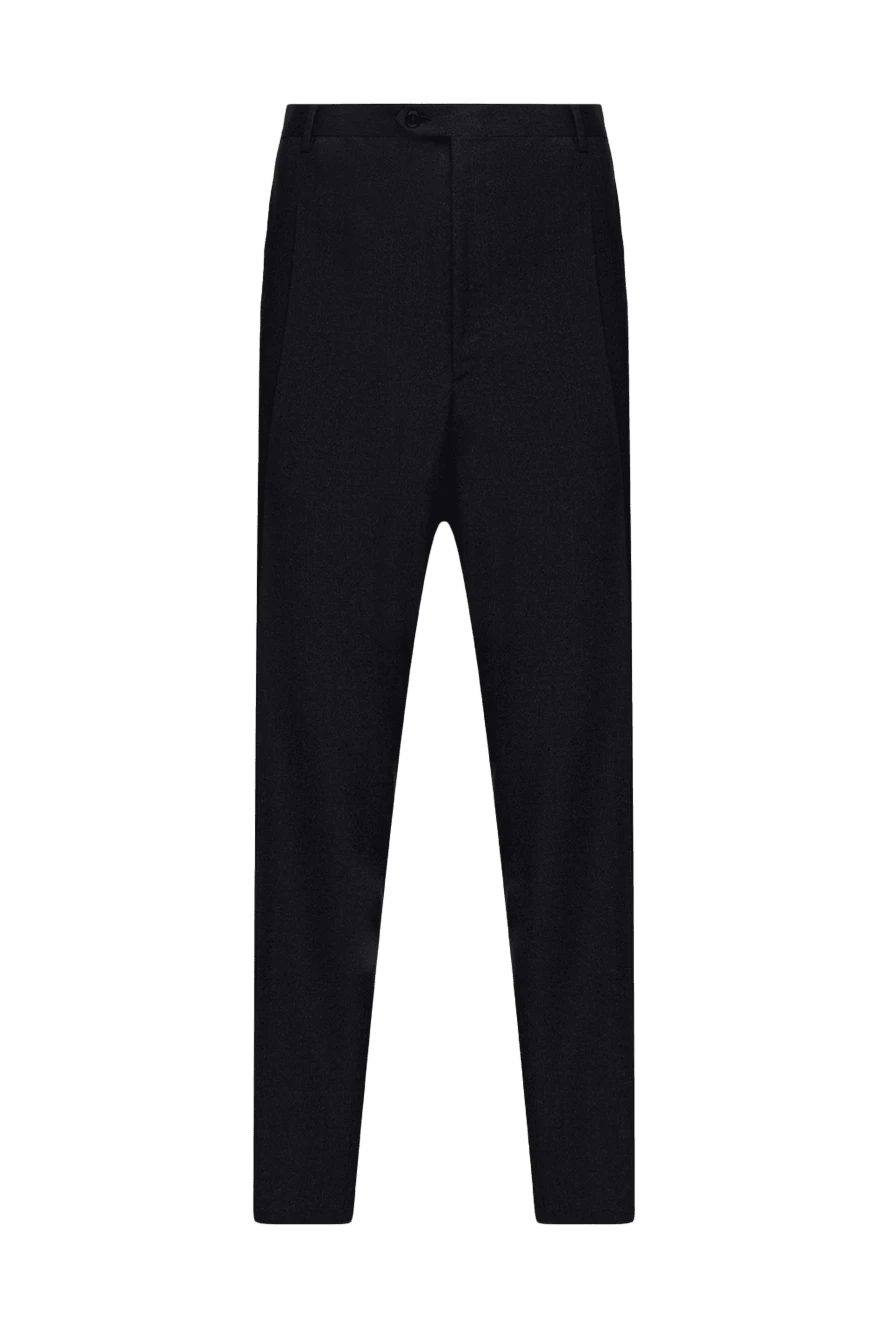 Brioni man men's black wool trousers купить с ценами и фото 977581 - photo 1