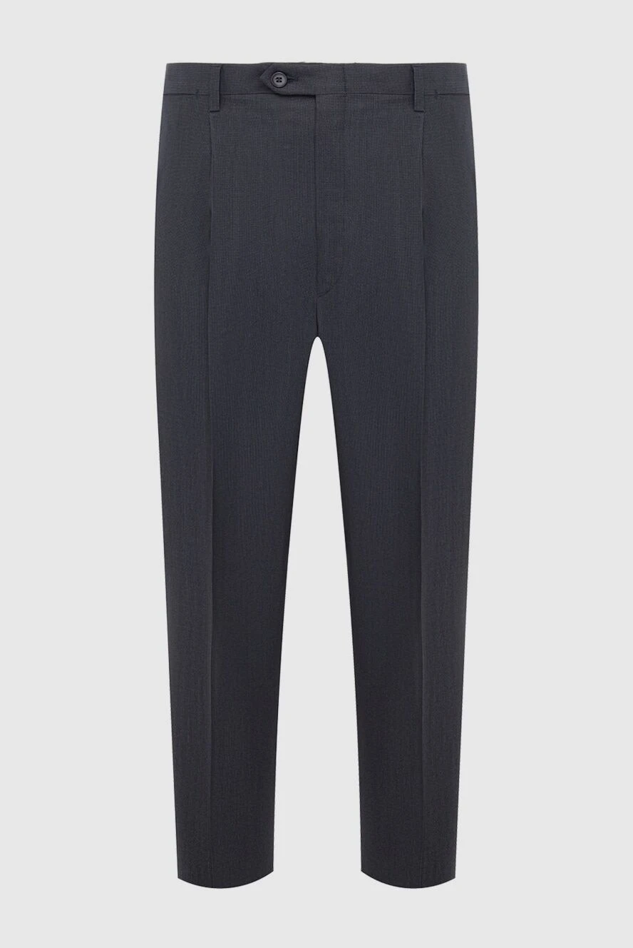 Brioni man black wool and silk trousers for men купить с ценами и фото 977593 - photo 1