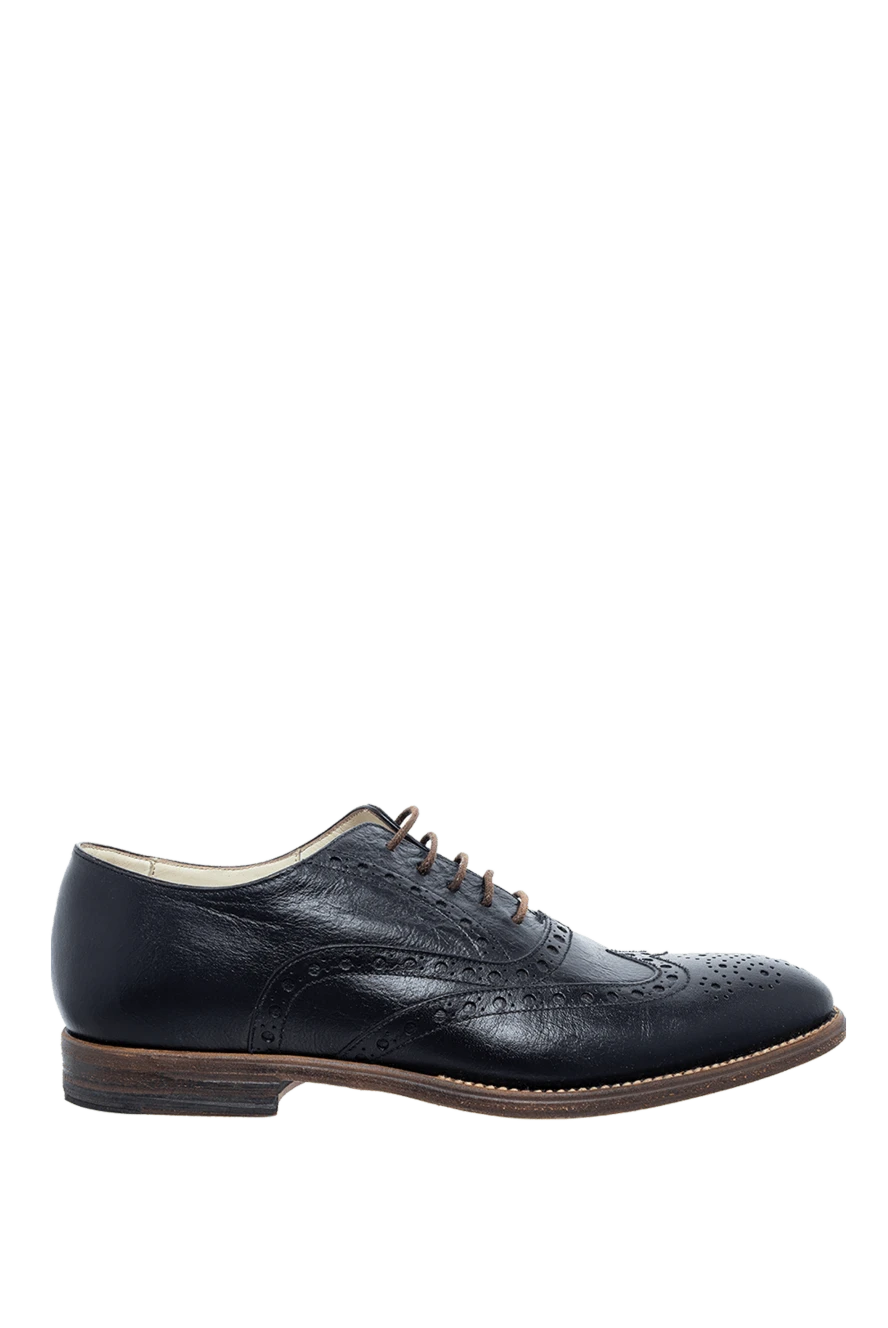 Canali man men's black leather shoes купить с ценами и фото 979500 - photo 1