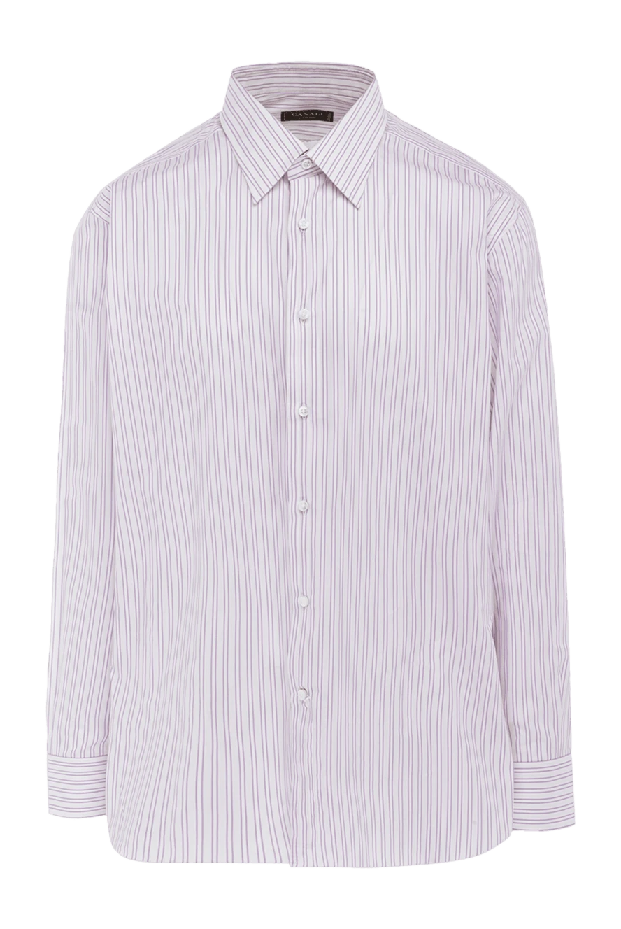 Canali man white cotton shirt for men купить с ценами и фото 979553 - photo 1