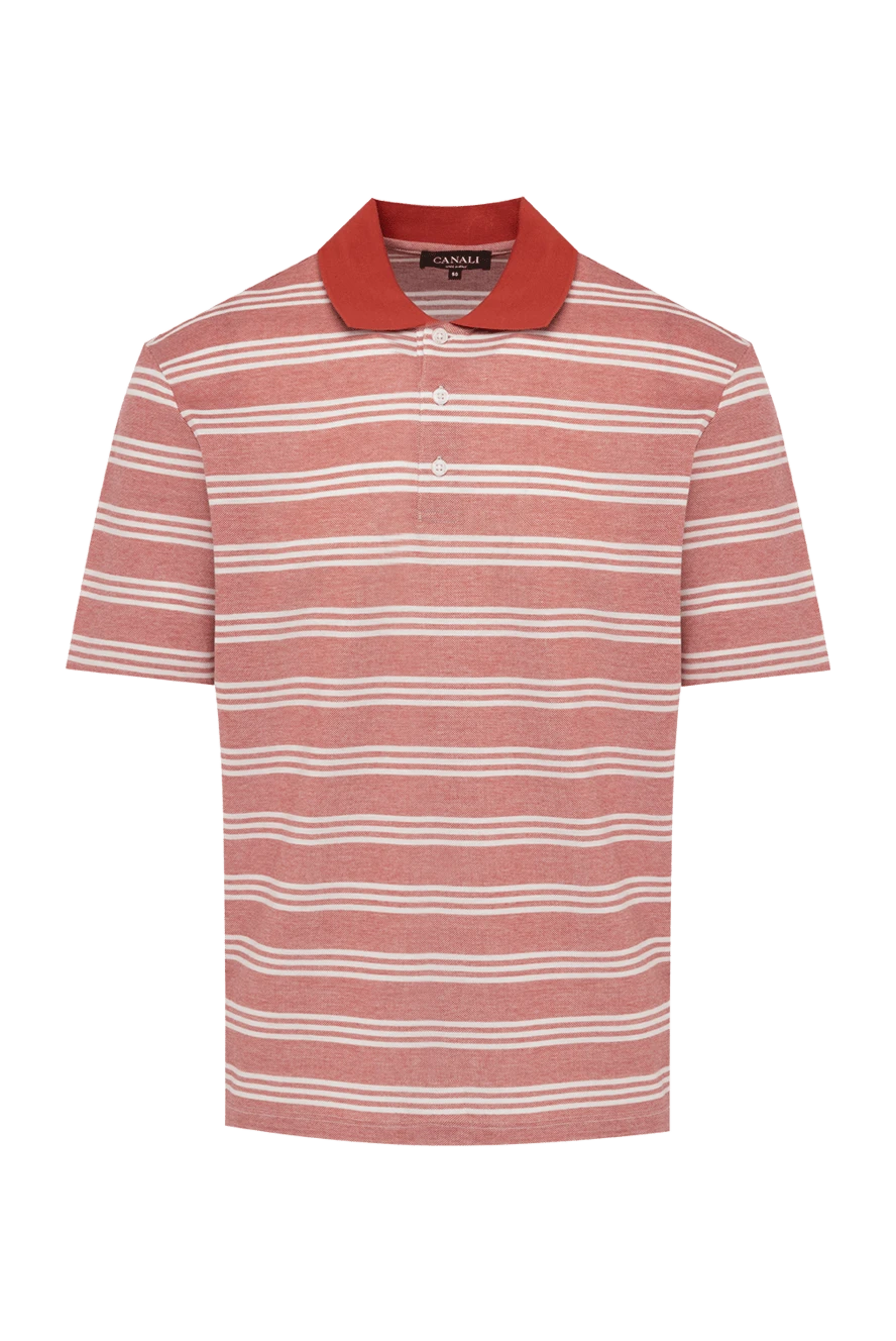 Canali man cotton polo red for men купить с ценами и фото 979563 - photo 1