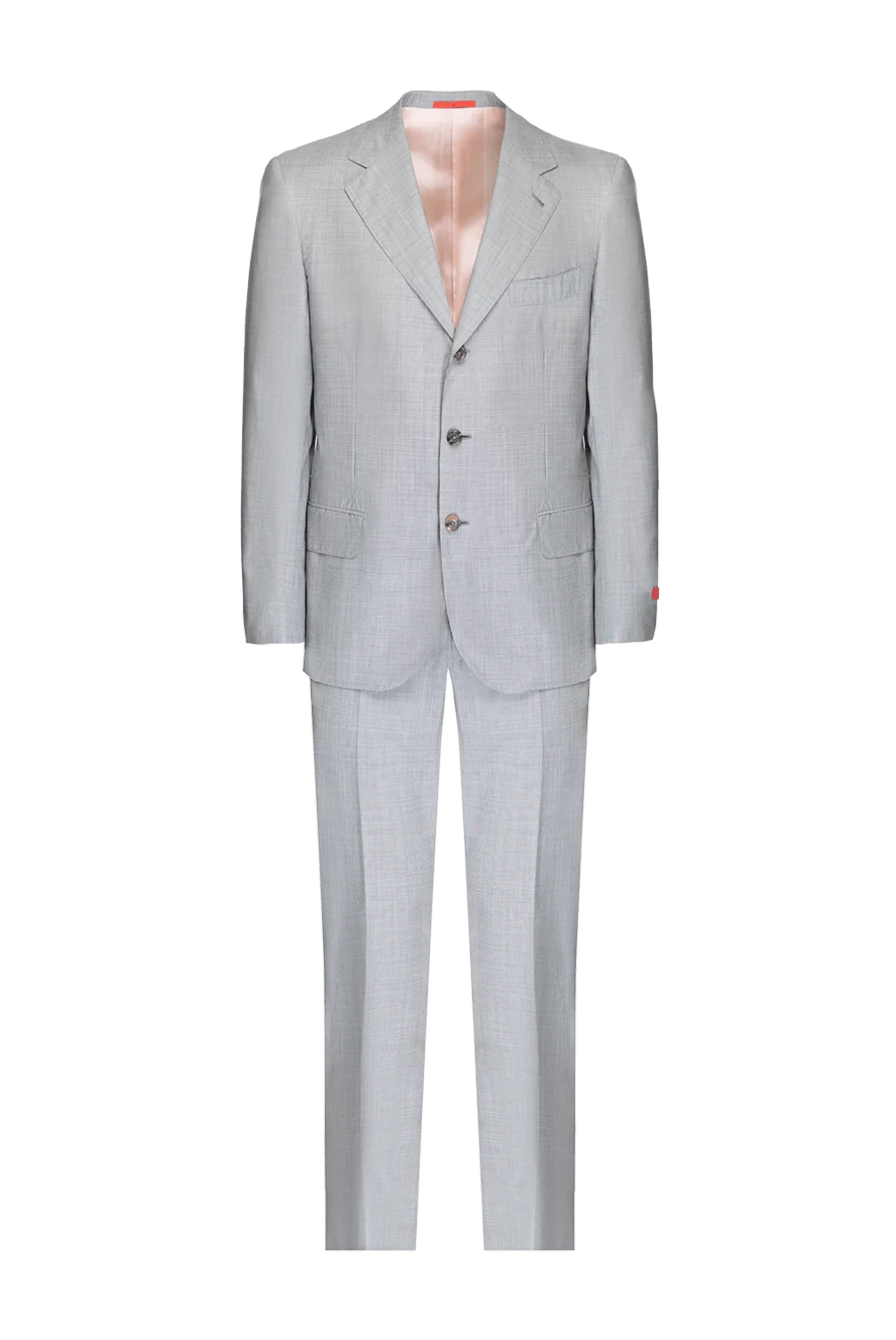 Isaia man men's suit made of wool and silk, gray купить с ценами и фото 979629 - photo 1