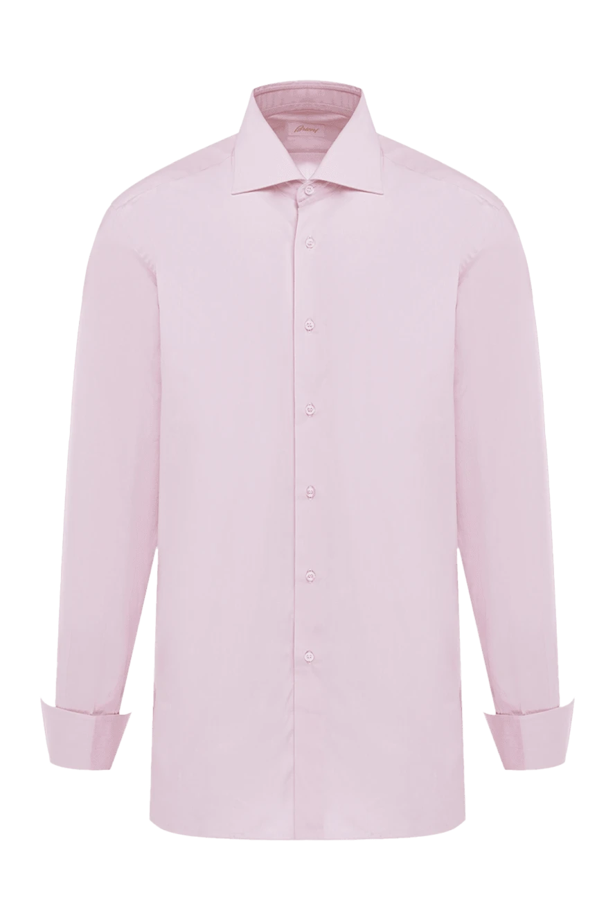 Brioni man pink cotton shirt for men купить с ценами и фото 980008 - photo 1