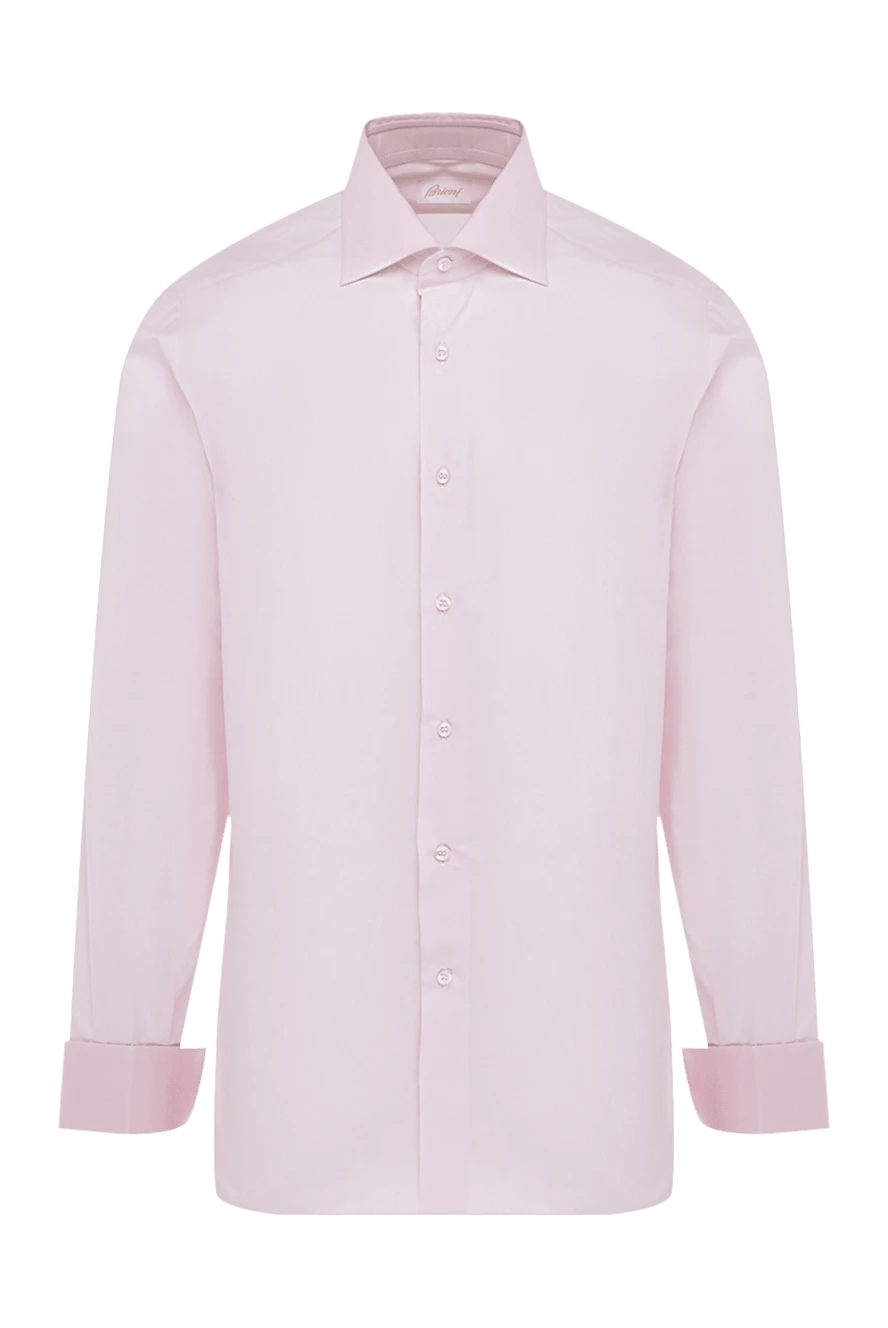 Brioni man pink cotton shirt for men купить с ценами и фото 980013 - photo 1