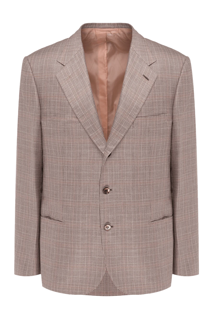 Brioni man beige men's cashmere and silk jacket купить с ценами и фото 980052 - photo 1