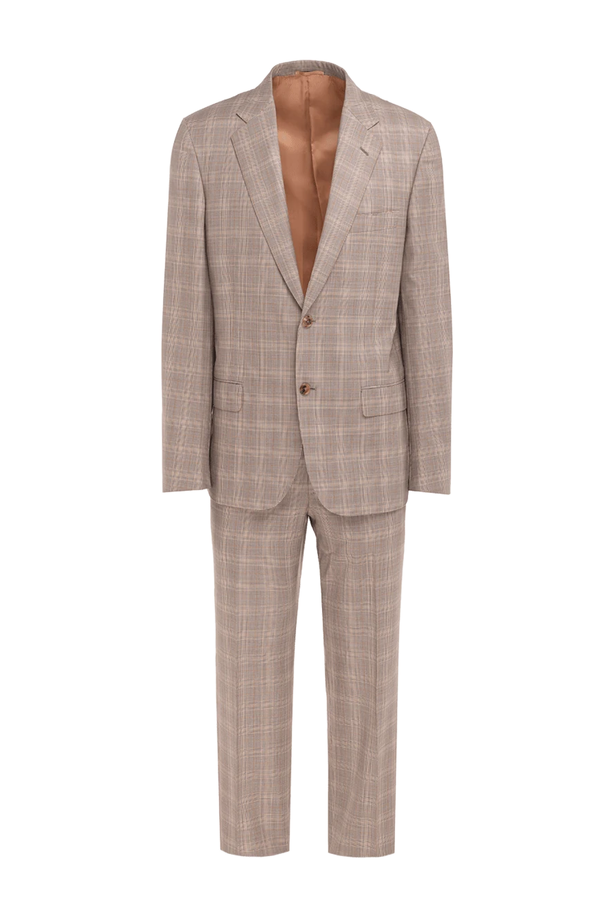 Belvest man beige men's wool suit купить с ценами и фото 980400 - photo 1