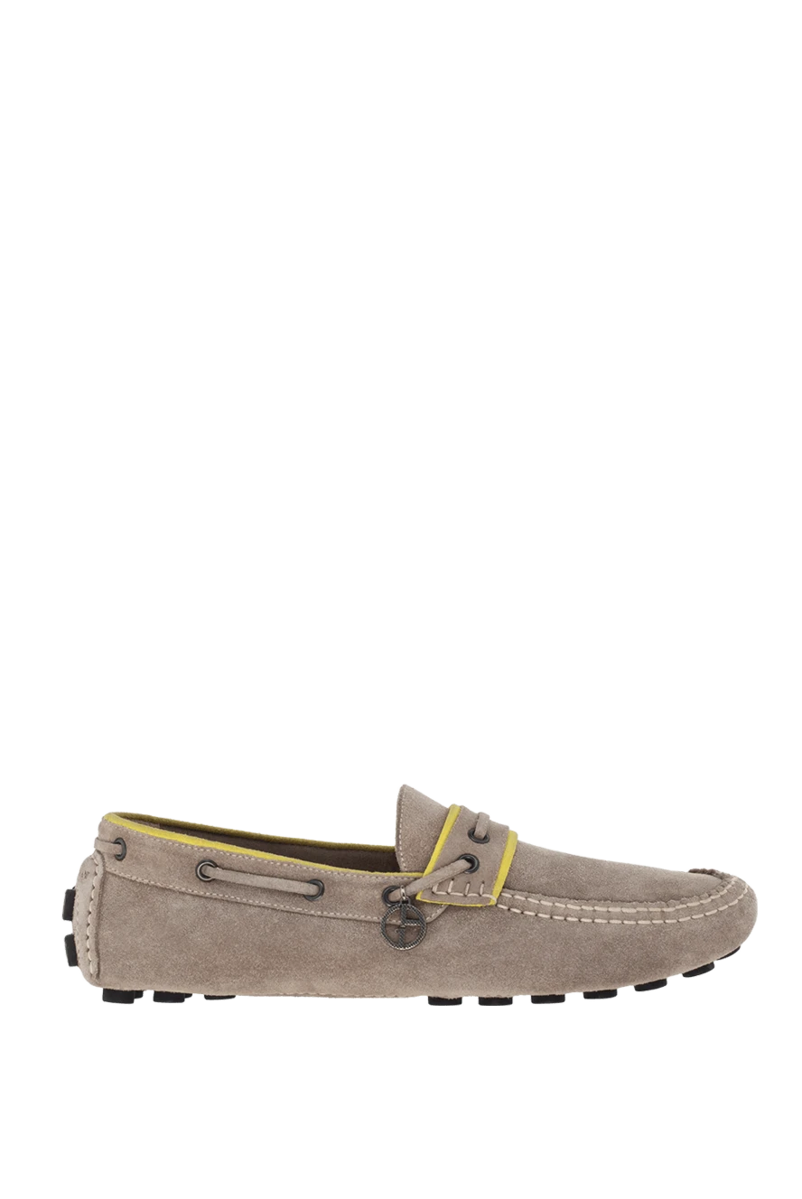 Armani man men's moccasins from nubuck brown купить с ценами и фото 980790 - photo 1