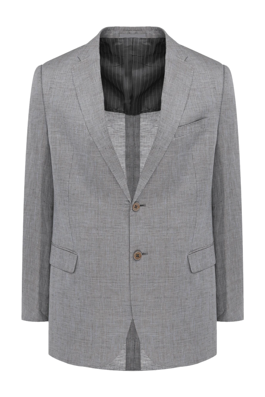 Armani man gray linen jacket for men купить с ценами и фото 980802 - photo 1