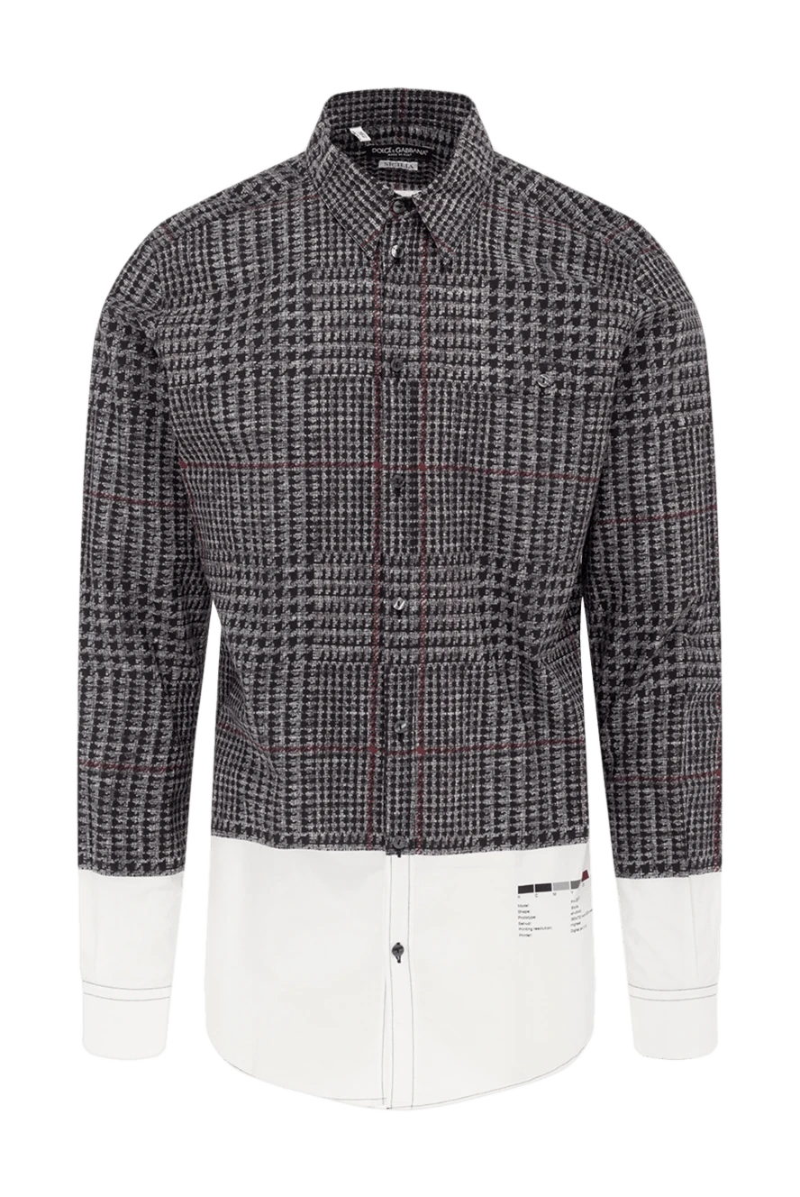 Dolce & Gabbana man gray cotton shirt for men купить с ценами и фото 981752 - photo 1