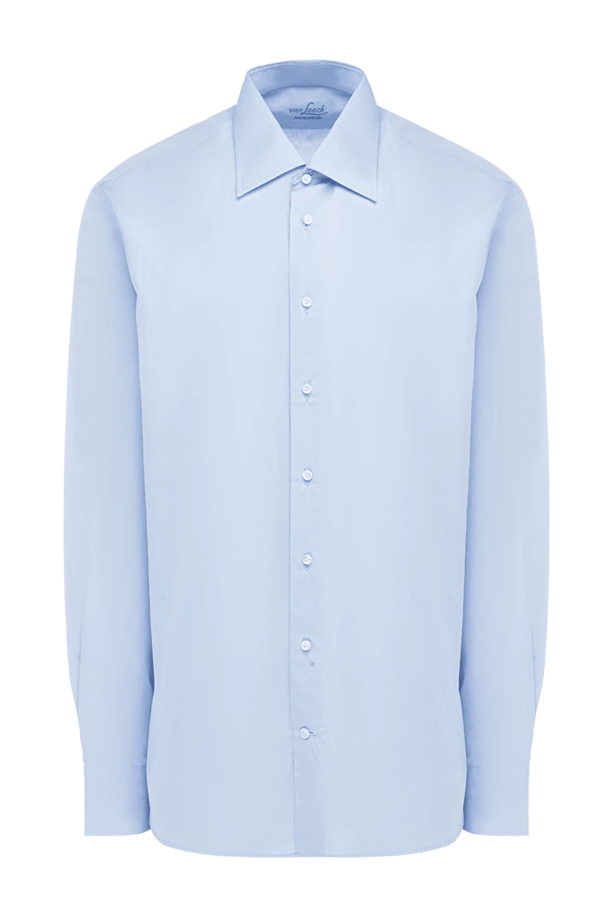 Van Laack man blue cotton shirt for men купить с ценами и фото 982667 - photo 1