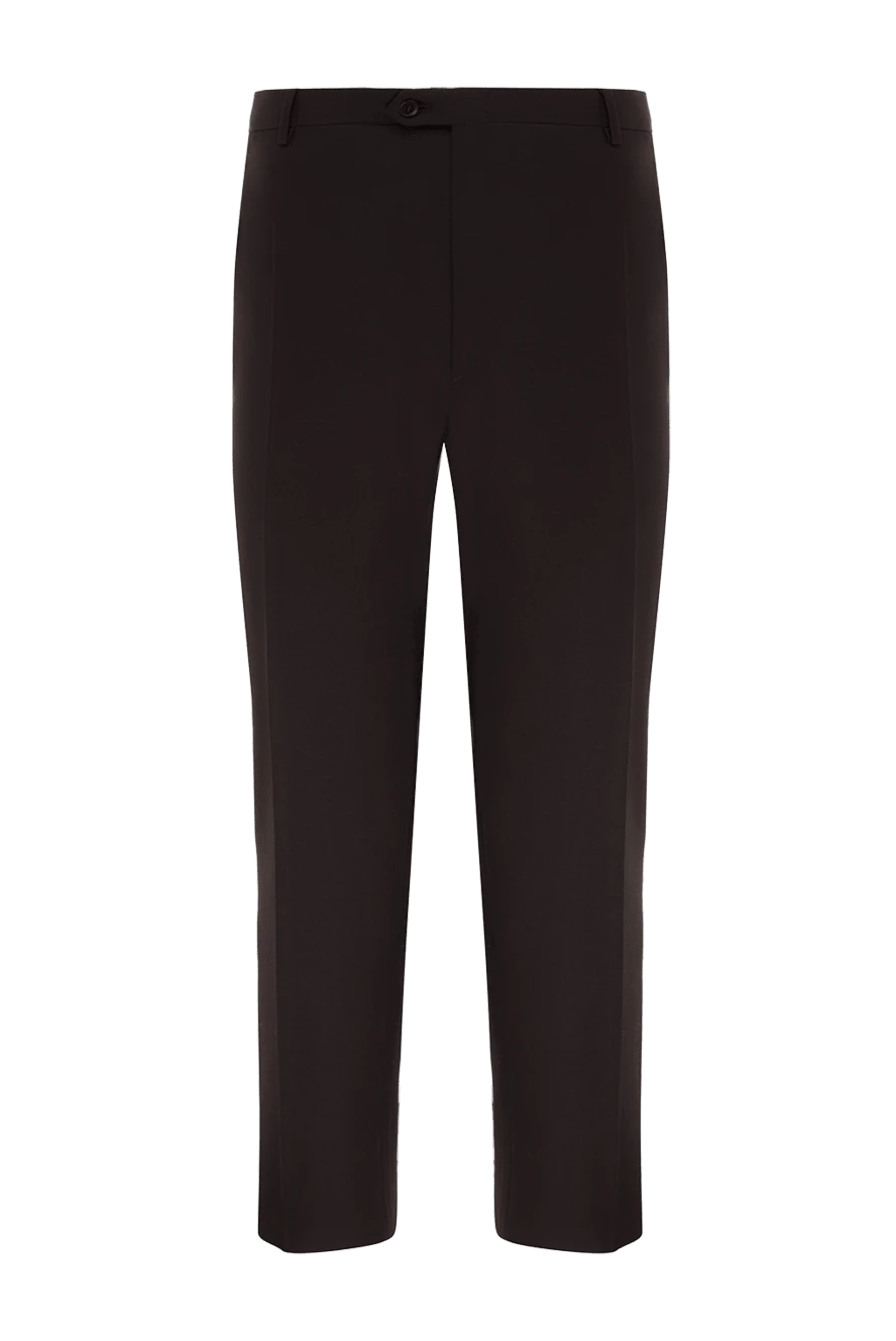 Brioni man black wool trousers for men купить с ценами и фото 983641 - photo 1