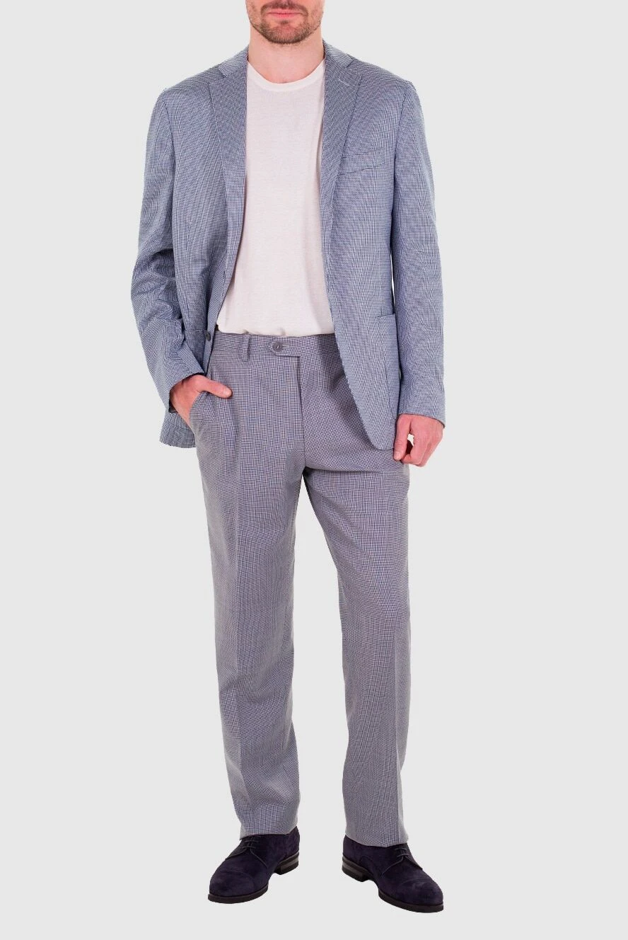 Brioni man gray wool trousers for men купить с ценами и фото 984624 - photo 1