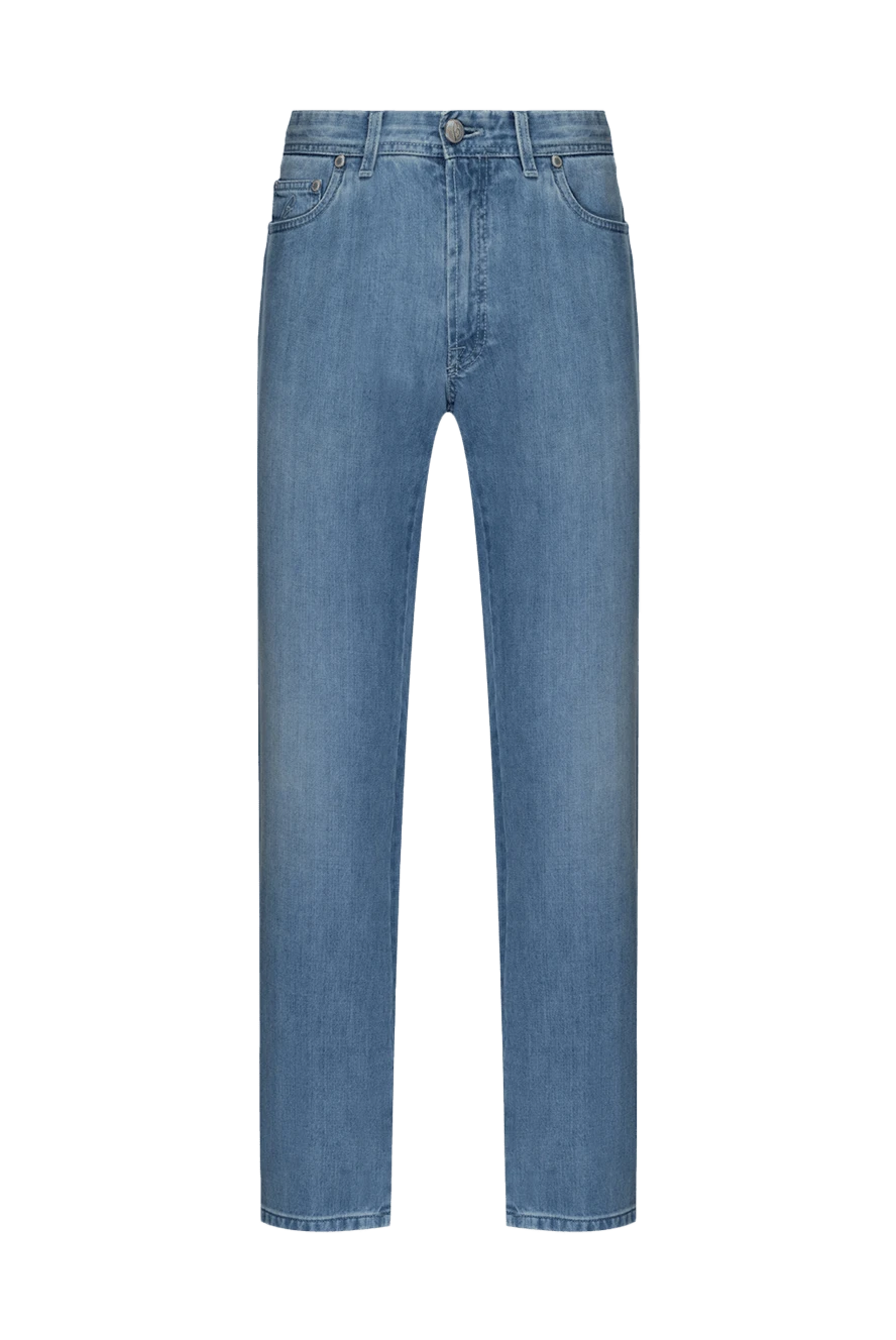 Brioni man blue cotton jeans for men купить с ценами и фото 984639 - photo 1