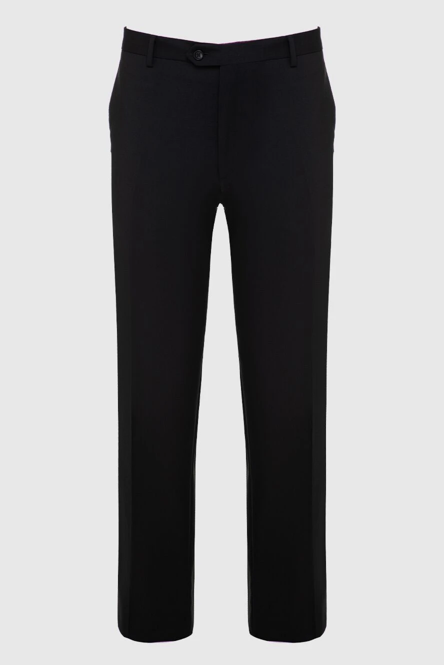 Brioni man black wool and mohair trousers for men купить с ценами и фото 984702 - photo 1