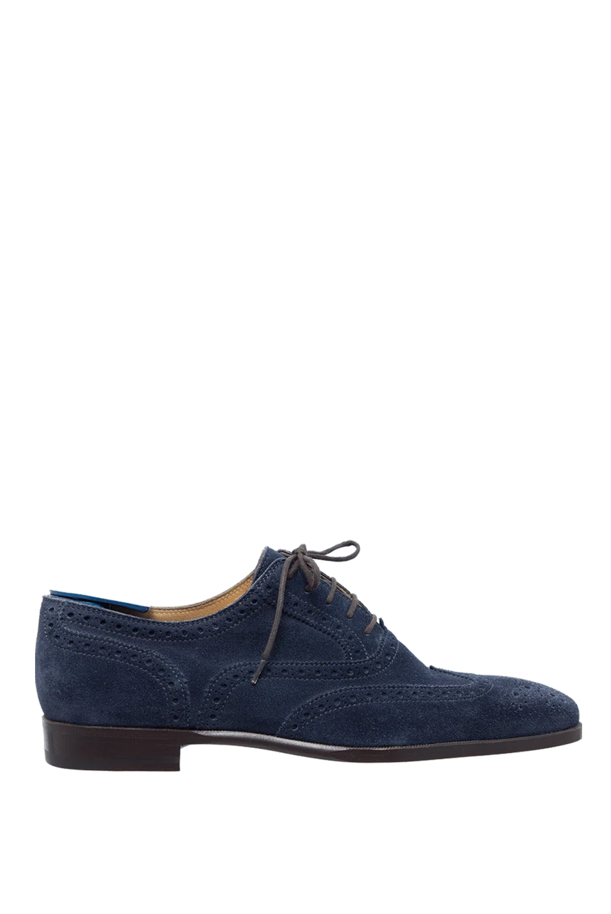 Sutor Mantellassi man blue suede men's shoes купить с ценами и фото 984793 - photo 1