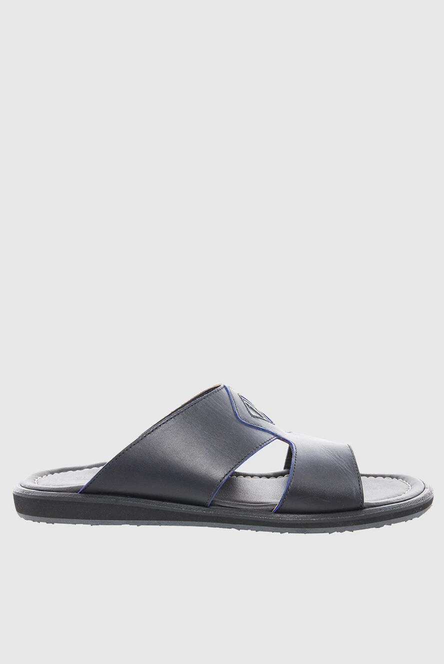 A.Testoni man black leather sandals for men купить с ценами и фото 984868 - photo 1