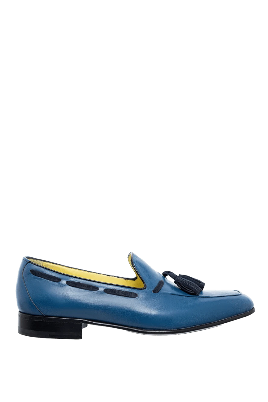 A.Testoni man blue leather loafers for men купить с ценами и фото 984870 - photo 1