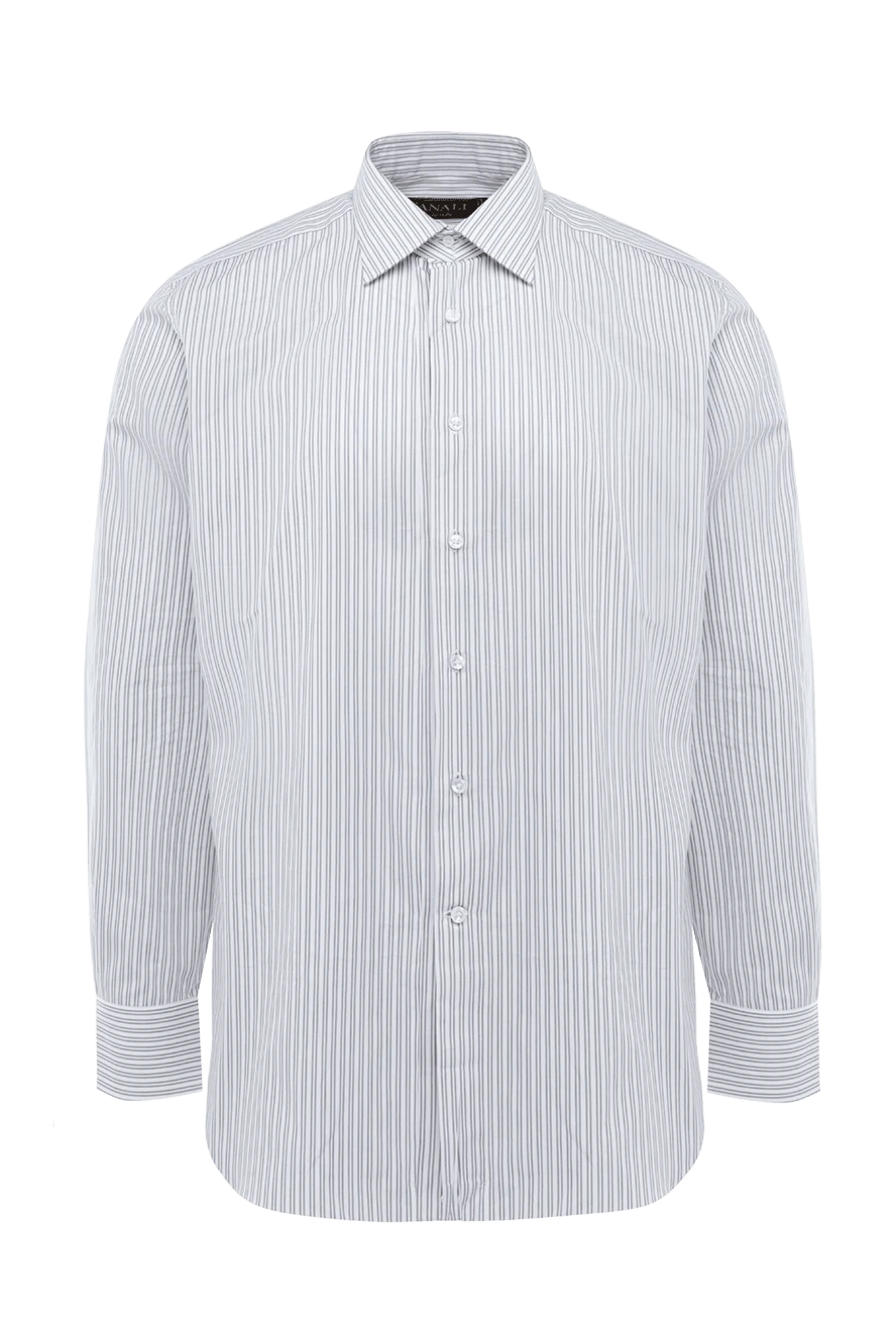 Canali man gray cotton shirt for men купить с ценами и фото 985662 - photo 1