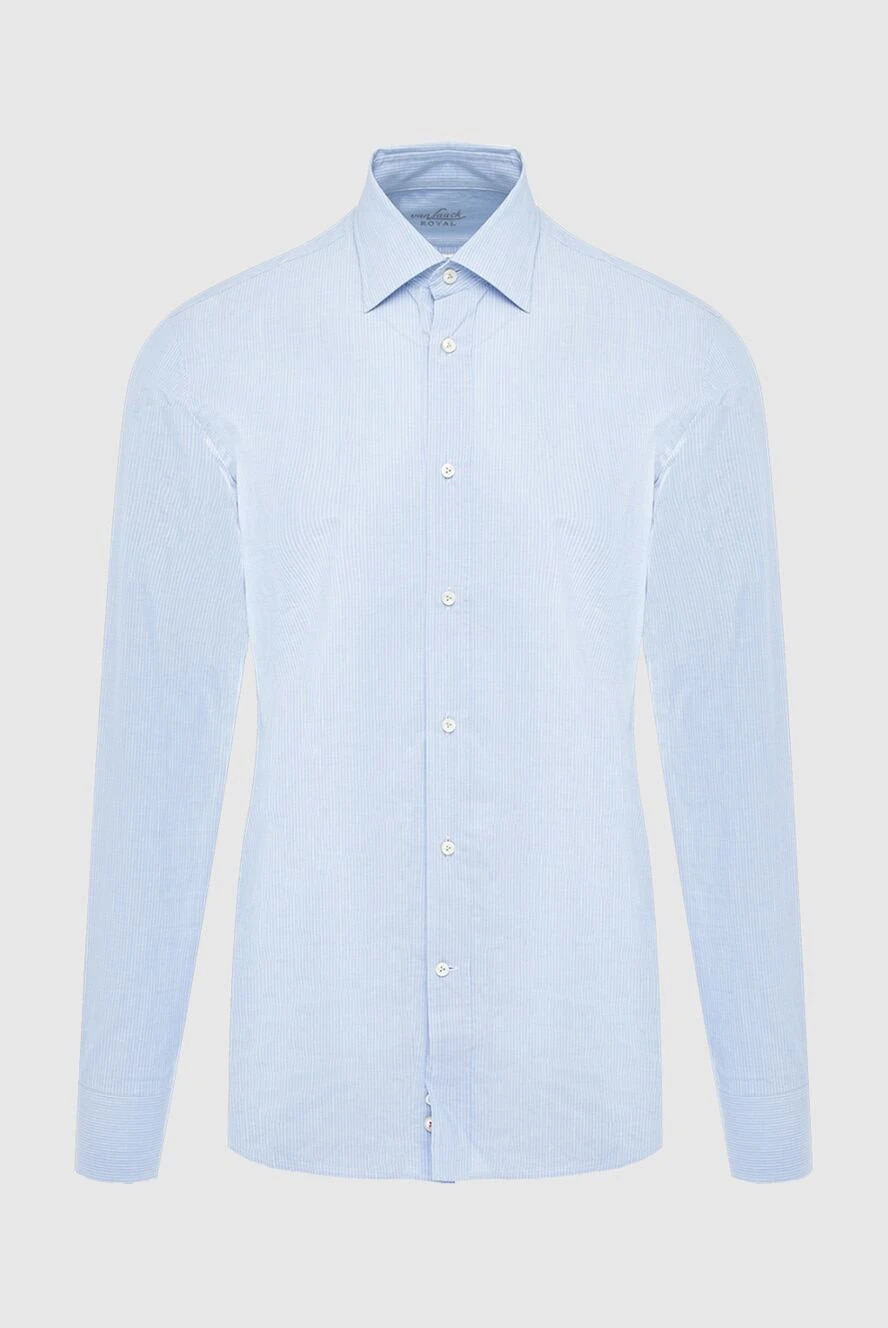 Van Laack man blue cotton shirt for men купить с ценами и фото 985840 - photo 1