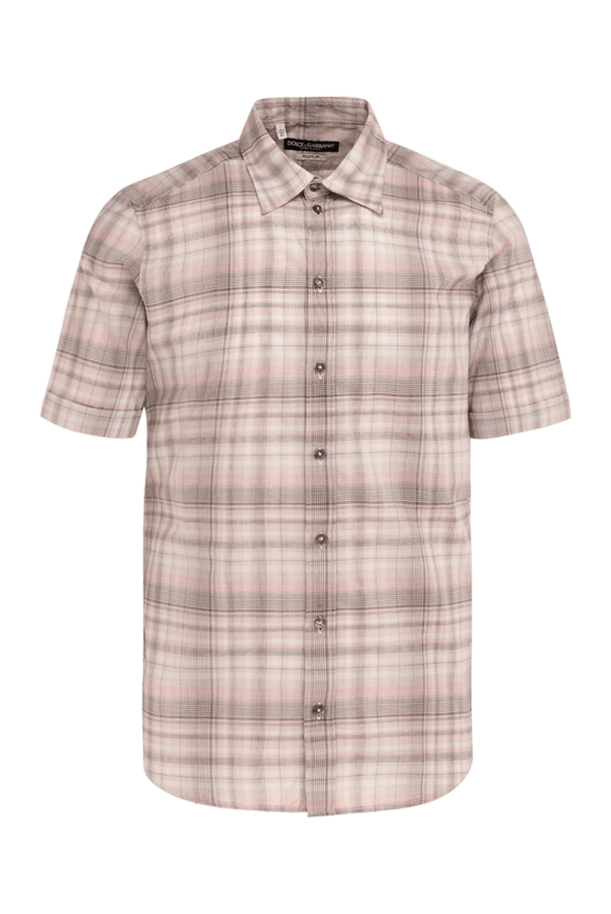 Dolce & Gabbana cotton shirt with short sleeves in pink and gray check
986139 - photo 1
