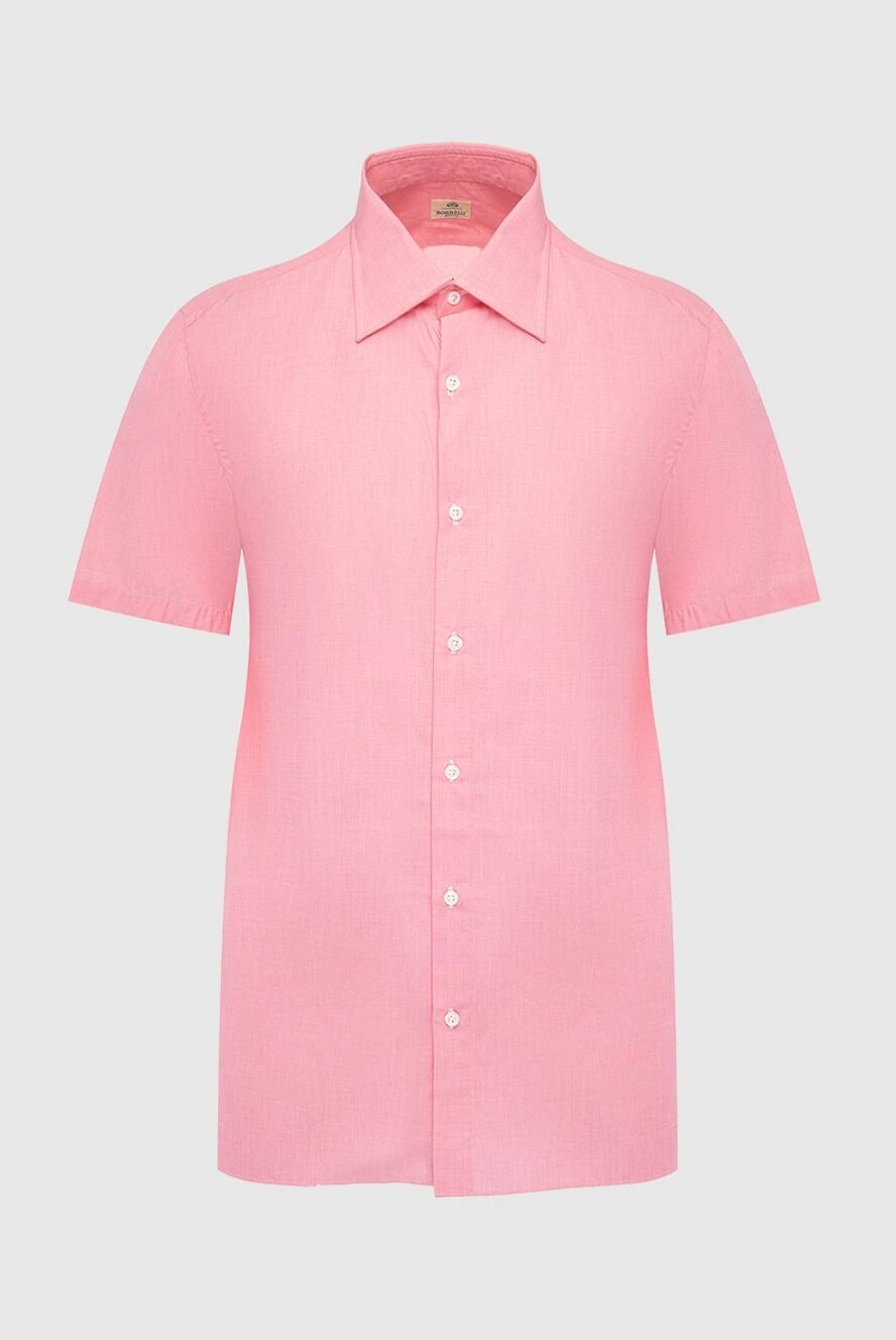 Borrelli man pink cotton and linen shirt for men купить с ценами и фото 989746 - photo 1