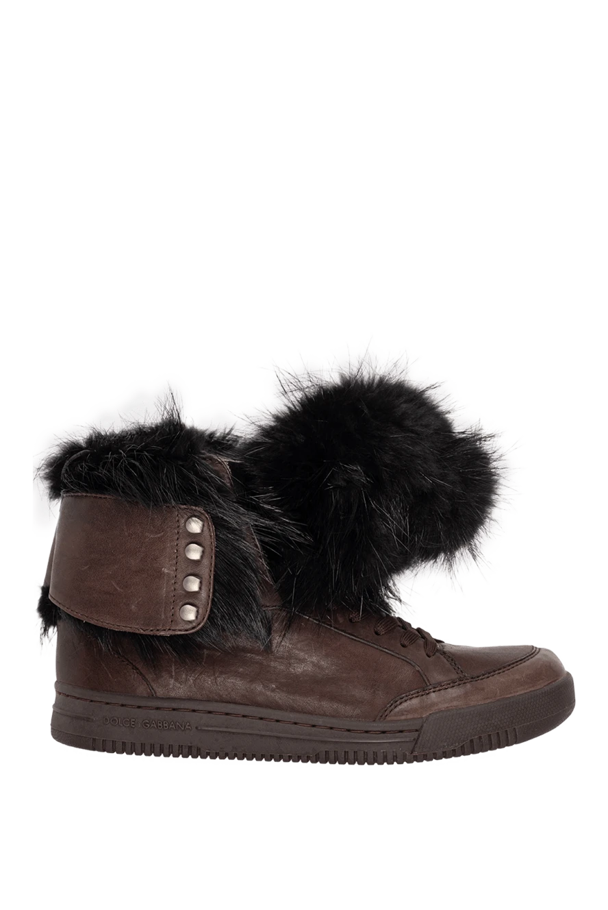 Dolce & Gabbana ерлерге арналған қоңыр былғары етік 993379 - фото 1