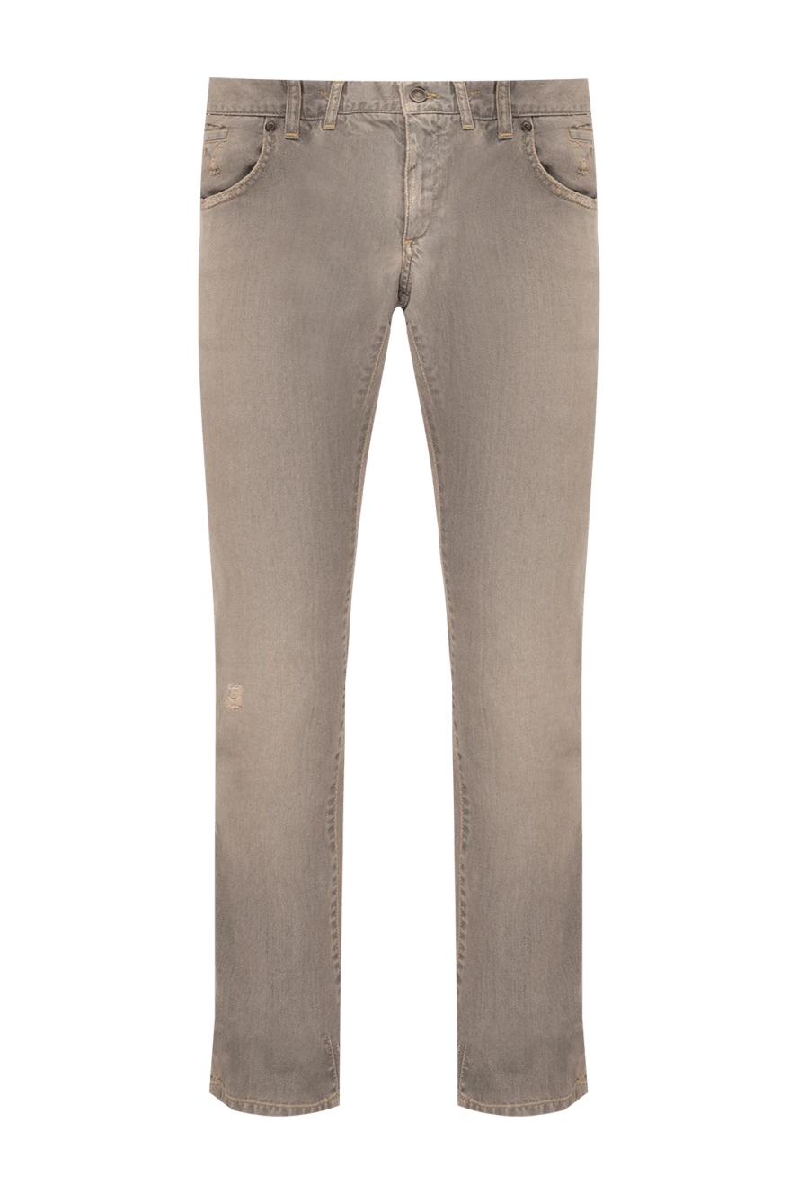Dolce & Gabbana ерлерге арналған мақта джинсы, сұр түсті 996509 - фото 1