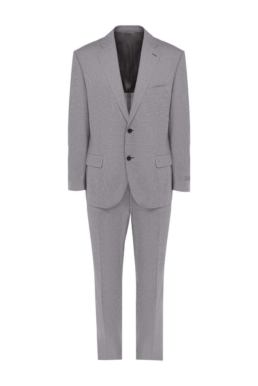 Canali man men's suit made of cotton and elastane, gray купить с ценами и фото 996938 - photo 1