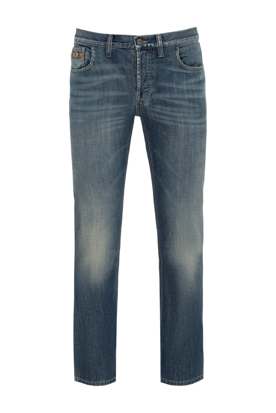 Gucci джинсы синего цвета с потертостями и эффектом выварки 999918 - фото 1