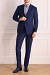 Corneliani  - Шлица. 100% шерсть. Пуговицы, крючок. Нагрудный карман, два кармана с клапанами. Карманы (внутренние): Три кармана. Два боковых кармана, два кармана сзади на пуговицах. 100% купро. Страна производитель: Италия. Уход: специализированная чистка - фото 7