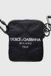  Dolce & Gabbana - Фактурная кожа, контрастный фактурный логотип. Регулируемый ремень. 80% полиамид, 15% натуральная кожа, 5% эластан. Одно отделения. Молния, два карабина. Страна производитель: Италия. Уход: специализированная чистка - фото 10