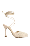 Magda Butrym  - Decoration: rounded knitted toe, leather wrap around the ankles. genuine leather. Heel: 10.5 centimeters. Country of manufacture: Italy. Care: specialized cleaning - photo 7