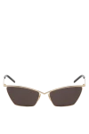 Saint Laurent  - логотип на оправе . коричневые . металл. Страна производитель: Франция. Уход: специализированная чистка - фото 9