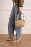 Bottega Veneta  - плетенная кожа. 100% натуральная кожа. Страна производитель: Италия. Уход: специализированная чистка - фото 9