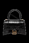  Balenciaga - B Logo, antique gold hardware, crocodile-embossed leather. curved base. 100% shiny calfskin. Dimensions: L18 x H13 x W8 cm. Strap length: adjustable and detachable shoulder strap (54cm). one back pocket. Magnetic stud clasp. Country of manufacture: Italy. Care: specialized cleaning - photo 8