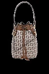 Fendi  - Декорация: алтын жалатылған металл фитингтер. Құрамы: тоқыма, шынайы былғары. Өлшемі: 10×12×18 см. Белдік ұзындығы: 118см - 121см, погонның биіктігі: 52см. Жабу: жіп. Шығарылған елі: Италия. Күтім: мамандандырылған тазалау - фото 9