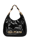 Balmain  - металлический логотип, золотая фурнитура. 100% телячья кожа. Ручки: ручки-цепочки, переплетенные кожей. Размер: 5,5 x 45,5 x 38 см. карман для карт из тисненой кожи. магнитная застежка. Страна производитель: Франция. Уход: специализированная чистка - фото 9