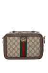  Gucci - орнамент GG. 60% полиуретан, 20% хлопок, 20% полиэстер. молния. Ремень: регулируемый плечевой ремень высотой 54 см. Размер: Ш 24 х В 16 х Г 7 см. Карман: один открытый карман внутри. . Страна производитель: Италия. Уход: специализированная чистка - фото 8
