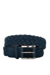 Cesare di Napoli  - Braided leather. 100% leather. Size: Width 3cm. Buckle. Country of manufacture: Italy. Care: specialized cleaning - photo 5