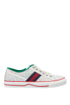 Gucci  - floral pattern, contrasting stripes, logo. canvas. lacing. Country of manufacture: Italy. Care: specialized cleaning - photo 7